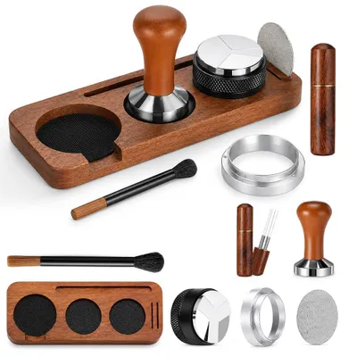 Espresso-Tamperset 51 mm, 7-teilig, mit WDT-Tool und Puck Screen