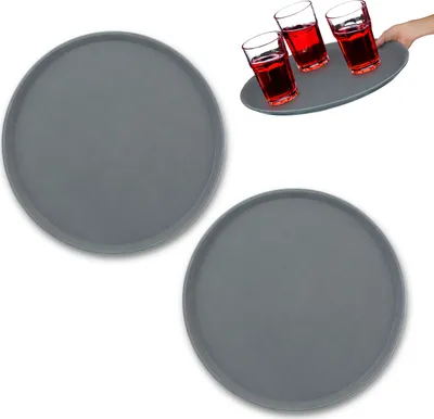 Produktbild von relaxdays Rundes Serviertablett 2er Set 45 cm