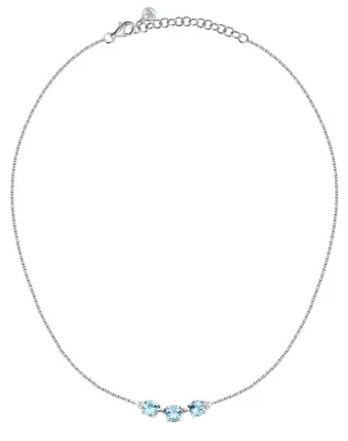 Immagine prodotto di Lussuosa collana in argento con zirconi Tesori SAIW289