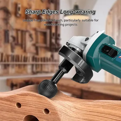 Produktbild von Winkelschleifer-Zubehör 14mm, Hochwertiger Holzfräser Mit Polierfunktion, Schneller Materialabtrag Bis 12.000 U/Min