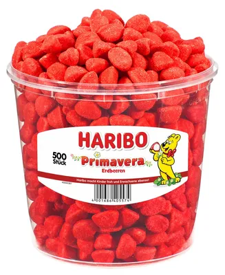 Obrázek produktu pro Haribo Primavera malé červené jahody s cukrem 1150g
