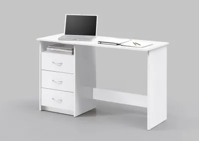 Produktbild von Schreibtisch 3 Schubladen ADRIA von Bega Weiss