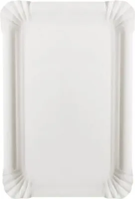 Immagine prodotto di Vassoi di carta - 20 x 13 cm, bianco, 100 pz