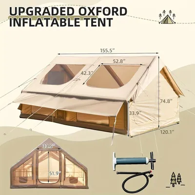 Obrázok produktu pre Stan – kempingový stan – nafukovací stan – rodinný stan – stan na outdoorové aktivity – pre 10 osôb – 12 m²
