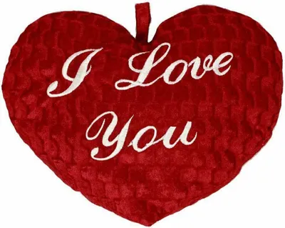 Produktbild von HAAC Plüschkissen Herzform Plüschherz Herzkissen Herz glänzend 30 cm Rot I Love You