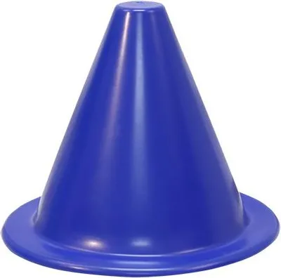 Immagine prodotto di Cono di gomma blu flessibile, 15 cm, ideale per attività multisport e allenamenti di gruppo