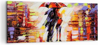 Produktbild von Bild auf Leinwand - Leinwandbild - gehen liebhaber - 100x40cm - Wand Bild - Wanddeko - Wandbilder - Leinwanddruck - Bilder - Kunstdruck - Wanddekoration - Leinwand bilder - Wandkunst - AB100x40-3527