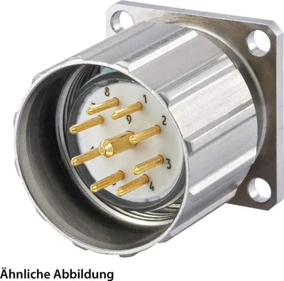 Produktbild von HUMMEL SET inkl. Kontakte M23 Signal Gerätesteckverbinder, Löteinsatz gerade Polzahl 2+16+PE, Stift mit Rändelmutter