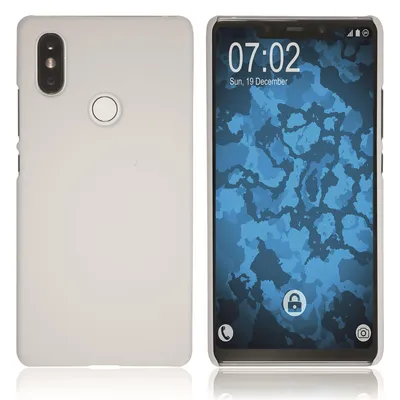 Produktbild von PhoneNatic Case kompatibel mit Xiaomi Mi 8 SE - Hülle weiß gummiert Hard-case Cover