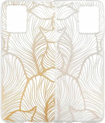 Image de étui imoshion Design pour Motorola Moto G54 - Golden Leaves Transparent