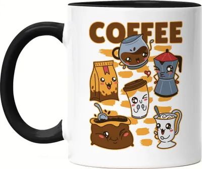 Produktbild von Coffee Emaille Tasse Kaffeeliebhaber Caffe Latte Cappuccino Morgens Frühstück Büro Coffeelover Kaffee