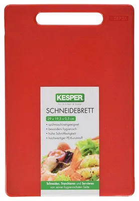 Zdjęcie produktu dla Kesper 30473, Prostokątny, Plastik, Czerwony, Monochromatyczny, 290 mm, 195 mm
