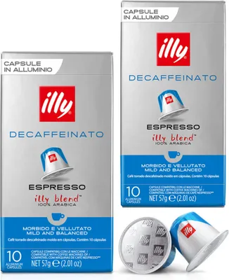 Image de illy Nespresso DECAFFEINATO Capsules 2x10 café décaféiné Espresso