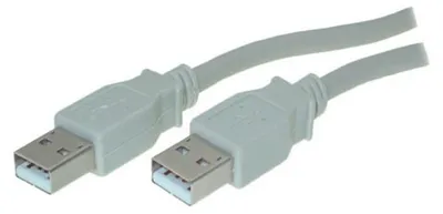 Produktbild von 5,00 m USB 2.0 Anschlußkabel (Stecker A - Stecker A) grau