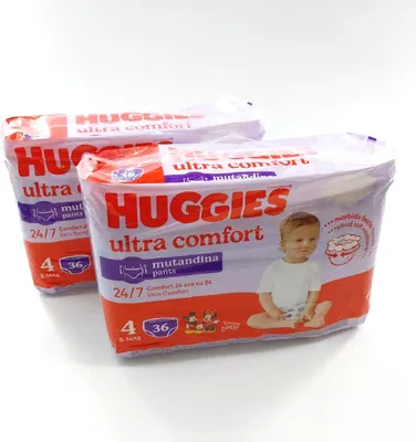 Produktbild von Huggies Ultra Comfort-Windelhöschen, Größe 4 (9-14 kg), Packung mit 72 Windelhöschen