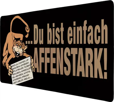 Produktbild von Du bist einfach affenstark! Schreibtischunterlage 89x40cm XXL Mauspad