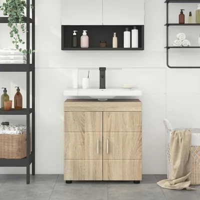 Produktbild von Maison Exclusive - Badezimmerschrank-Set TULUM Sonoma-Eiche 60 x 34 x 63 cm