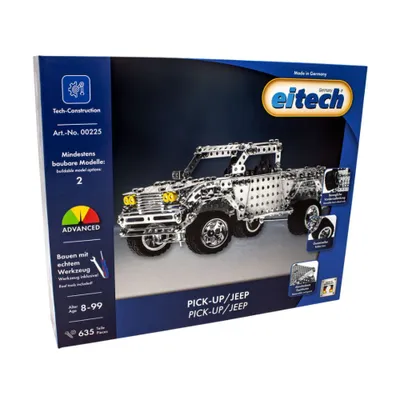 Produktbild von eitech Metallbaukasten 00225 - Pick-Up / Jeep Geländewagen