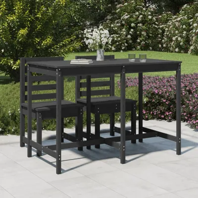 Produktbild von ZMH Gartentisch Grau 159,5x82,5x110 cm Massivholz Kiefer