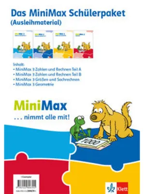 Produktbild von MiniMax 3. Schülerpaket (4 Themenhefte: Zahlen und Rechnen A, Zahlen und Rechnen B, Größen und Sachrechnen, Geometrie) - Ausleihmaterial Klasse 3