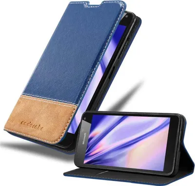 Produktbild von Cadorabo Hülle für Nokia Lumia 650 Schutzhülle in Blau SHandyhülle Book Case Etui Kunstleder