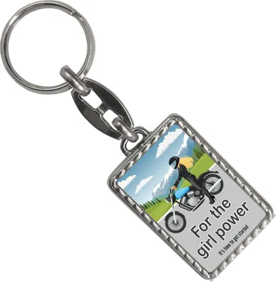 Produktbild von Bikerin Schlüsselanhänger mit Bordüre mit Spruch