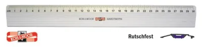 Produktbild von Lineal - Metall rutschfest - 30 cm -