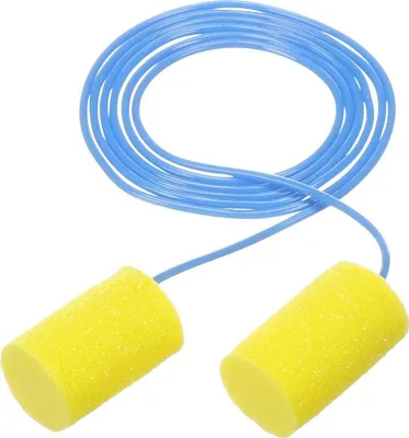 Produktbild von 3M E-A-R, Wiederverwendbarer Ohrstöpsel, im Ohr, Blau, Gelb, Kabelgebunden, 29 dB, Box