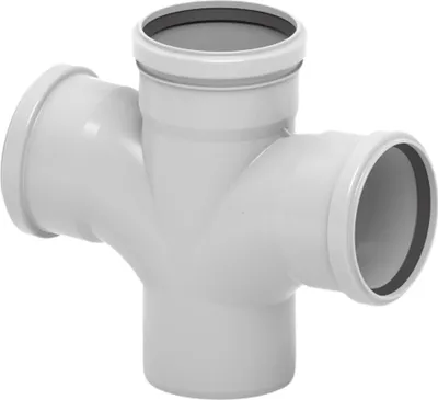 Produktbild von REHAU RAUSILENTO Doppelabzweig, DN 110, 110, 110, 87 Grad, 1 Stk.
