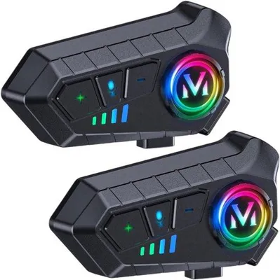 Image de Kit d'écouteurs Bluetooth, noir, 2 pièces, rechargeable