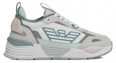 Image de Baskets pour femmes Giorgio Armani EA7 Ace Runner, bleu, gris/blanc, taille 39 1/3