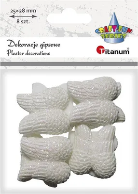 Immagine prodotto di Ali d'angelo in gesso bianco iridescente - 8 pz