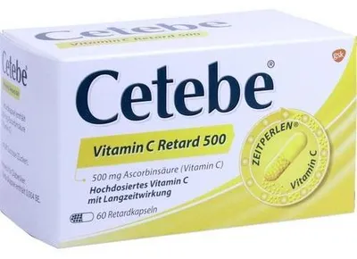 Produktbild von CETEBE Vitamin C Retardkapseln 500 mg 60St PZN 03884287