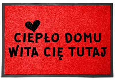 Produktbild von TabPrint Czerwona Wycieraczka 40x60 cm Stylowa z Nadrukiem
