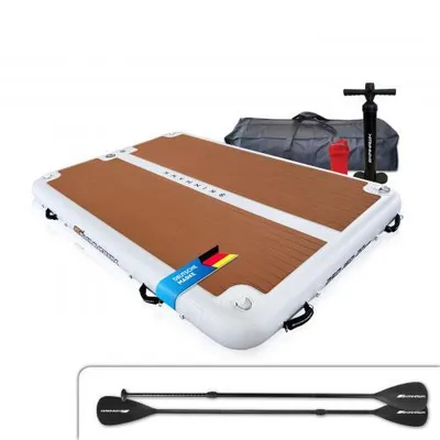 Produktbild von SKINHAWK BADEPLATTFORM AUFBLASBAR 250CM X 160CM X 20CM BELASTBARKEIT 410KG – Set mit Paddel
