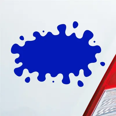 Produktbild von Auto Aufkleber Farbkleks Splash 14x10 cm Dunkelblau Sticker Heckscheibenaufkleber