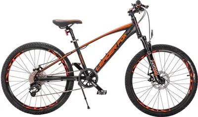 Produktbild von 24 Zoll Alu Mountainbike Leader Fox Capitan 8 Gang Scheibenbremsen Schwarz Orange