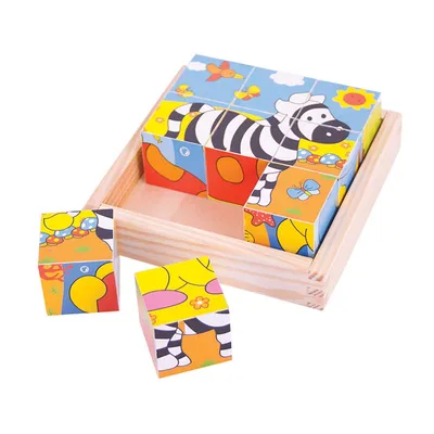 Zdjęcie produktu dla Puzzle BigJigs Cubic - safari - Gra edukacyjno-interaktywna dla dzieci