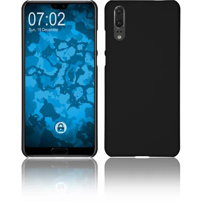 Produktbild von PhoneNatic Case kompatibel mit Huawei P20 - Hülle schwarz gummiert Hard-case Cover