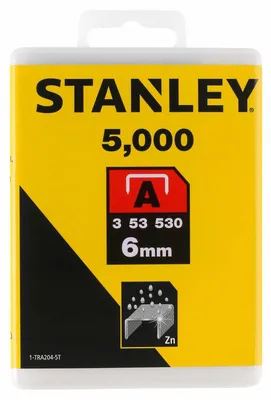 Image de Stanley - Agrafes, acier galvanisé (paquet de 5000) AW1087 (6 mm) (argent)