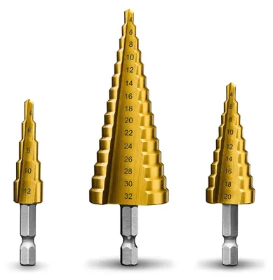 Productafbeelding van Set van 3 boorkoppen voor verschillende diameters - Voor het maken van nette boorgaten in diverse materialen