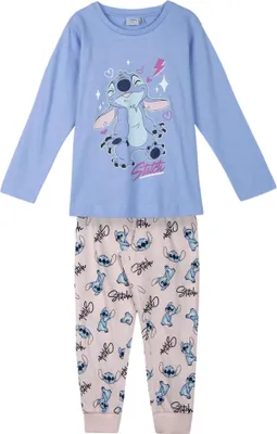 Image de Ensemble pyjama deux pièces enfant avec Stitch (manches longues) Light Blue 6 ans Disney