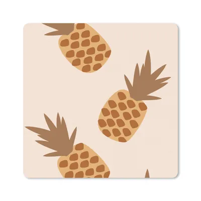 Produktbild von MuchoWow® Mauspad Mousepad Sommer - Ananas - Obst 20x20 cm - Mousepads - Maus Mat - Pad - Mausunterlage - Desk Mat - Bureauartikeln