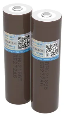 Obrázok produktu pre Akumulátor HG2 18650 – dobíjateľný lítium-iónový akumulátor – 3,7 V, 3000 mAh – vysoký prúd 20 A – článok s tlačidlovým vrcholom – pre domáce úložisko – balenie po 2 kusoch