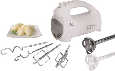 Zdjęcie produktu dla JATA BT575, Mikser ręczny, Biały, Ugniatać, Miksowanie, Stal nierdzewna, 400 W, 230 V