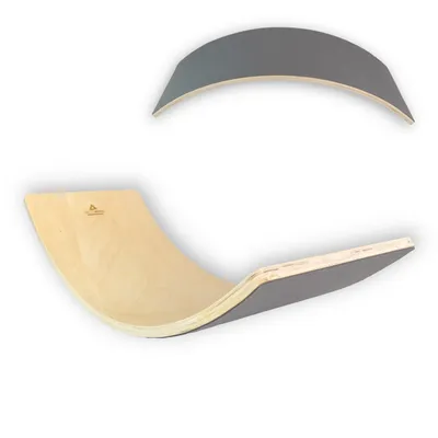 Produktbild von Balanceboard aus Holz für Kinder (Dunkelgrau)