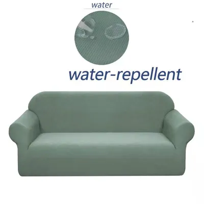 Imagen del producto de Proteja su sofá con estilo: fundas impermeables para sofás, color verde, de 235 a 300 cm