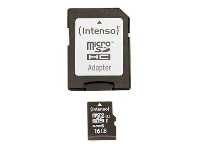 Produktbild von Intenso Premium - Flash-Speicherkarte (microSDHC/SD-Adapter inbegriffen)