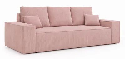 Produktbild von ANMIL Schlafsofa LAGOS 256 × 97 × 94 cm – Cordsofa in Rosa mit Schlaffunktion und Bettkasten