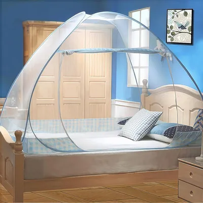 Produktbild von Reise-Mückennetz 100x200cm Blau Einheitsgröße